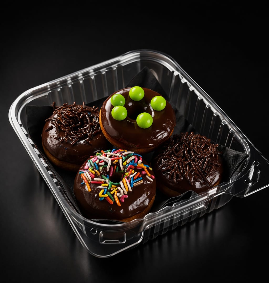 Donas de chocolate pack x4 decoradas con chispas repostería artesanal Cadereyta Jiménez Tentaciones Briz