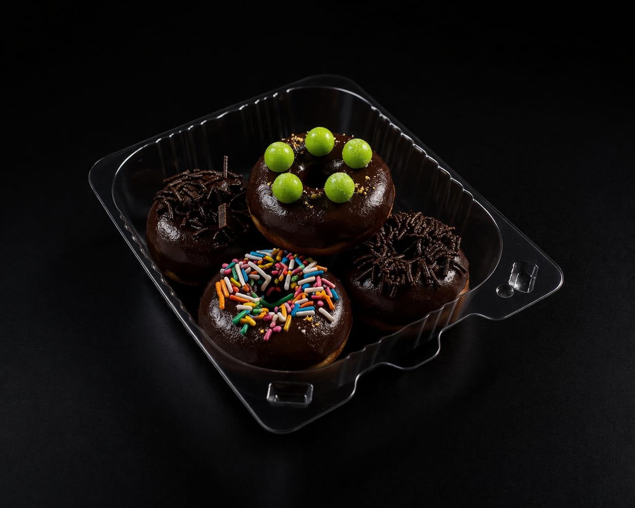 Mini donas y donas grandes glaseadas con chocolate para eventos en Cadereyta Nuevo León Tentaciones Briz